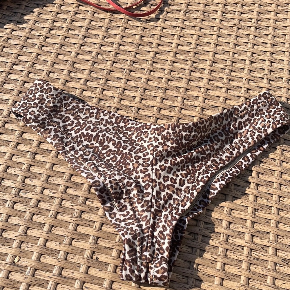 Pualani leopard print cheeky bikini bottoms, xs